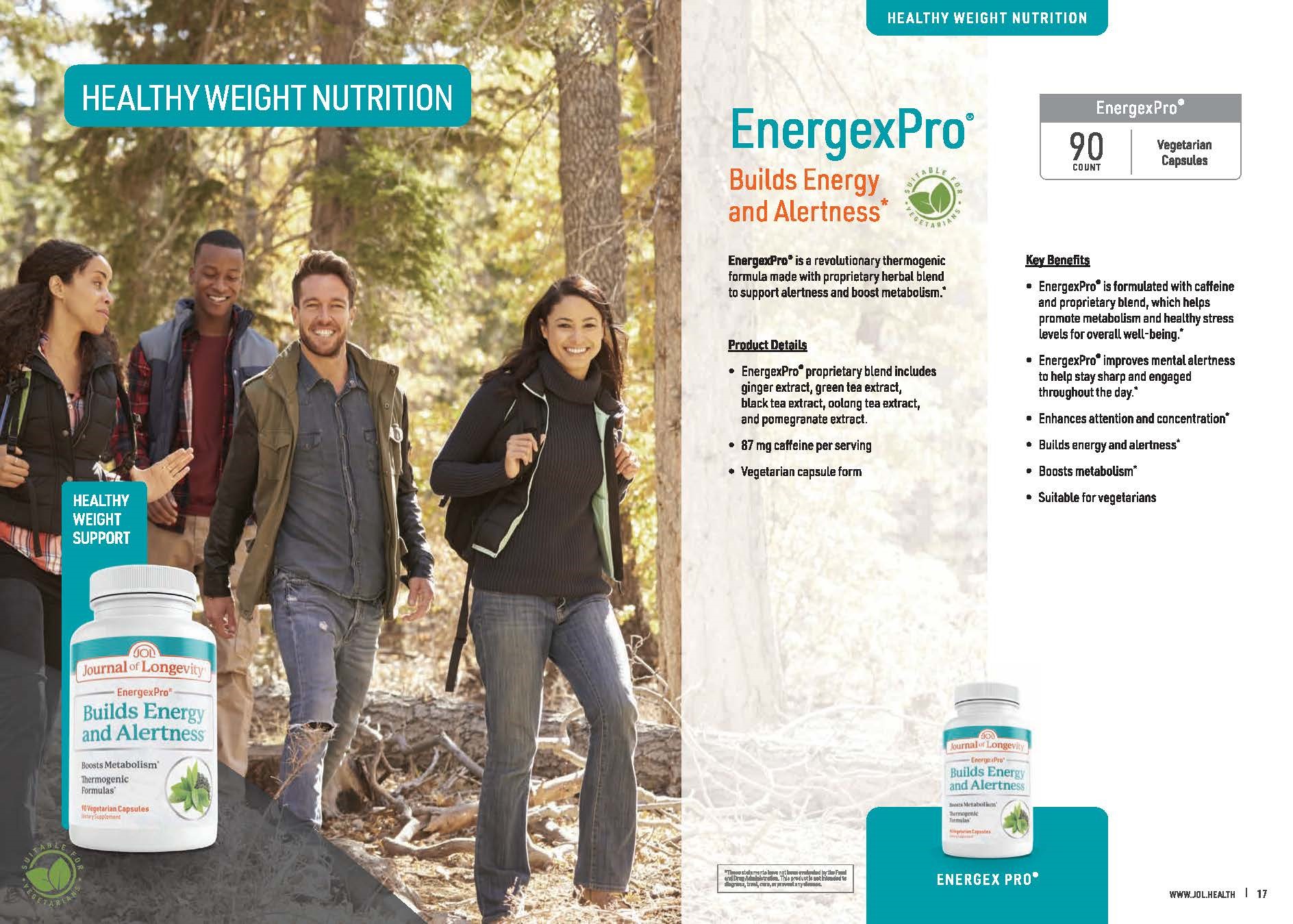 Journal of Longevity EnergexPro Vegetarian Capsule For Energy and Metabolism